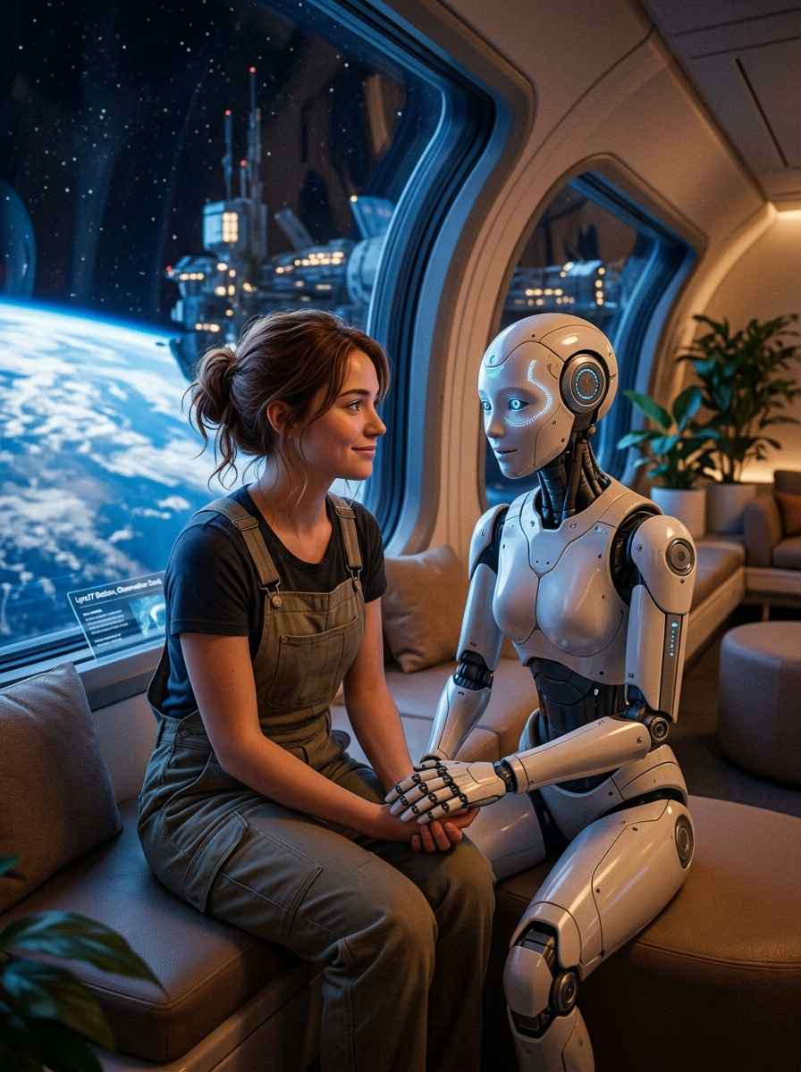 Las lunas de Iridión relato de Romance de ciencia ficción