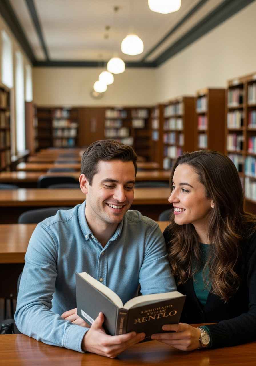 Susurros entre estanterías relato de Romance erótico